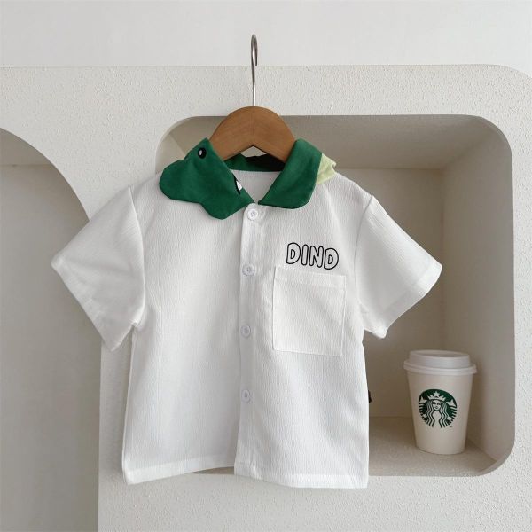 學院風恐龍背包襯衫套裝 