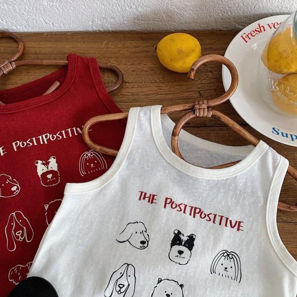 可愛狗狗印花夏季背心 