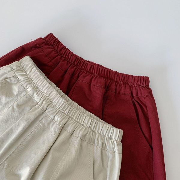 素色企鵝印花休閒長褲 