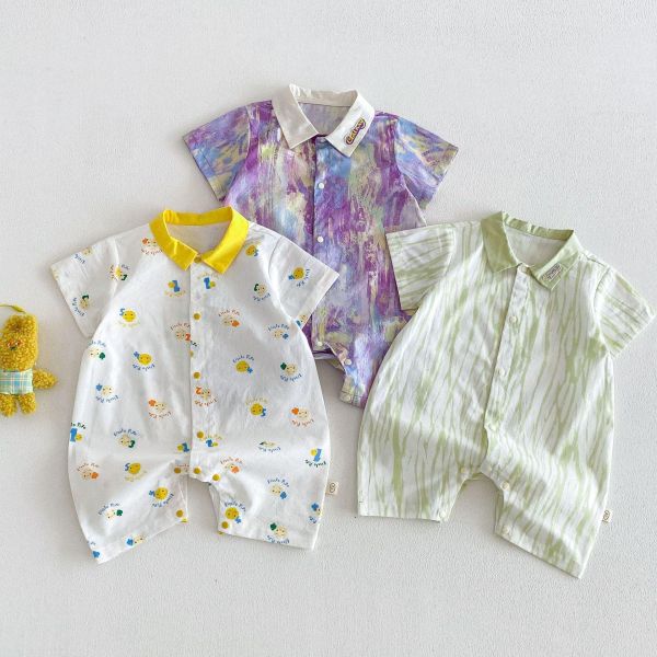 夏季繽紛襯衫式連身裝 