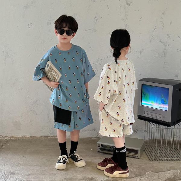 滿版米奇印花兩件式套裝 