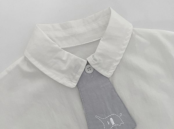 學院風領帶紳士寶兩件式吊帶套裝 