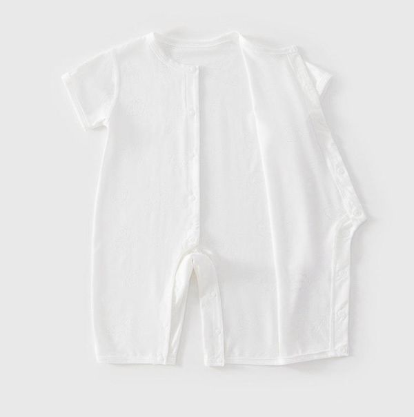 新生兒燒花透氣超薄短袖/長袖連身裝 