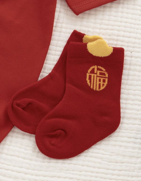 新生兒馬年新年純棉連身裝 