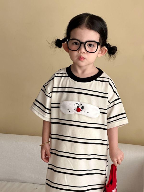 男女童條紋連身洋裝/套裝 