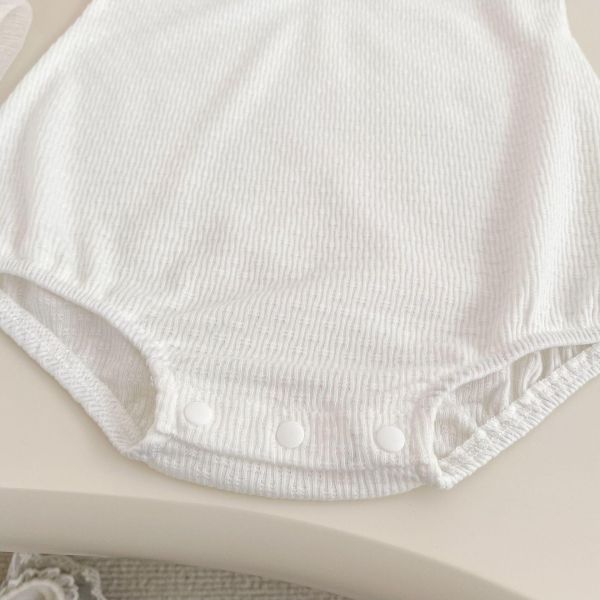 小香風簡約蝴蝶結細肩包屁衣 