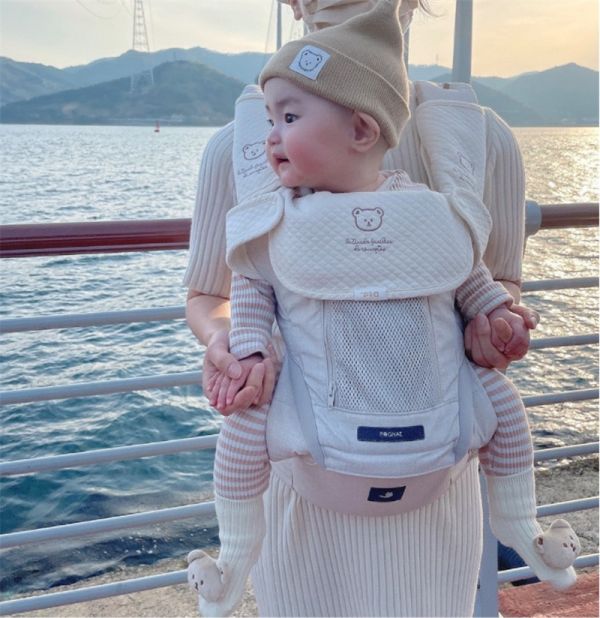 新生兒揹帶純棉防咬口水巾 