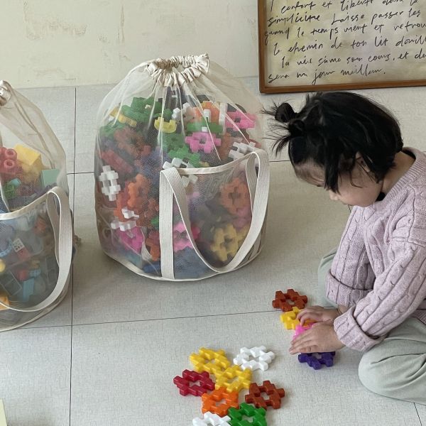 INS寶寶透明玩具收納袋 