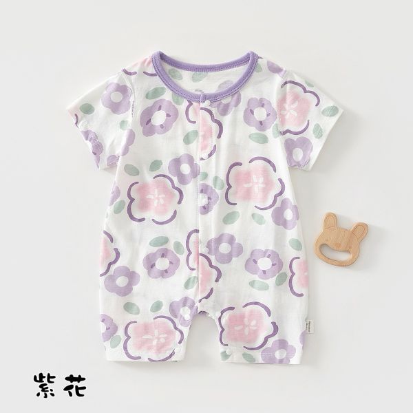 新生兒夏季透氣薄款排扣連身裝(11款) 