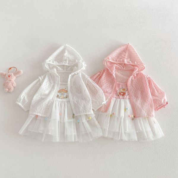 卡通塗鴉背心網紗公主裙 