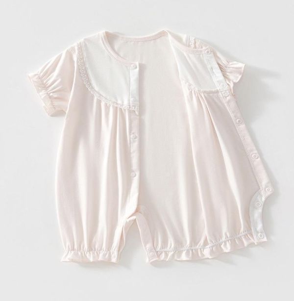 夏季超萌假圍兜開釦連身裝(2色) 