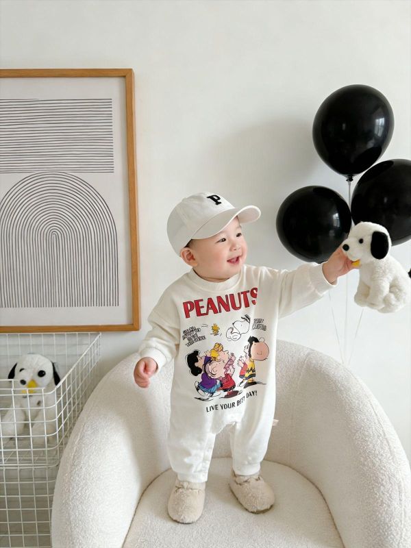 可愛卡通史努比/公主印花連身裝 