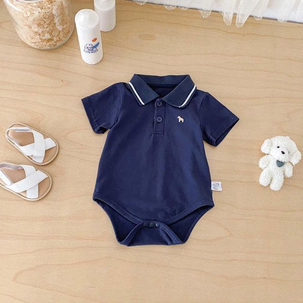 Polo翻領小馬刺繡包屁衣 