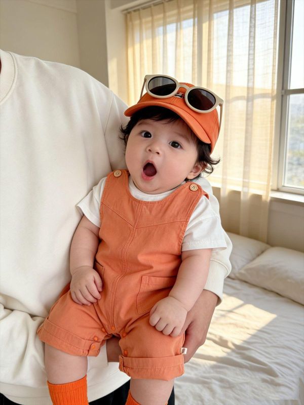 白T+糖果素色背袋連身褲套裝(3色) 