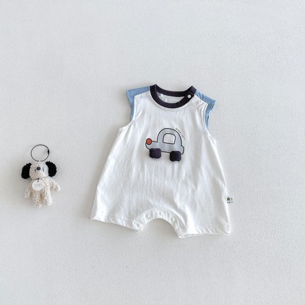 可愛噗噗汽車簡約連身裝 