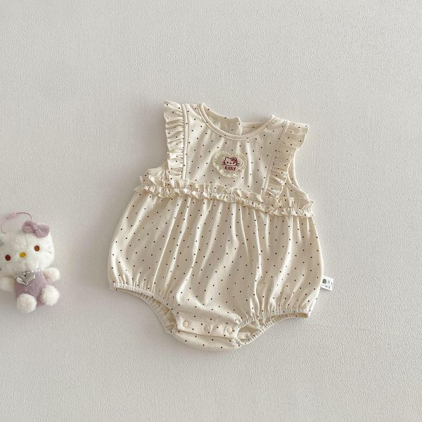 木耳邊貓咪點點包屁衣 