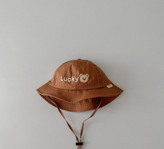 Lucky小熊透氣大帽沿漁夫盆帽 