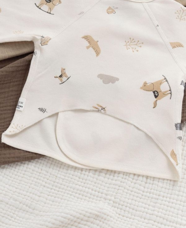 新生兒搖搖馬純棉反包手半背衣 