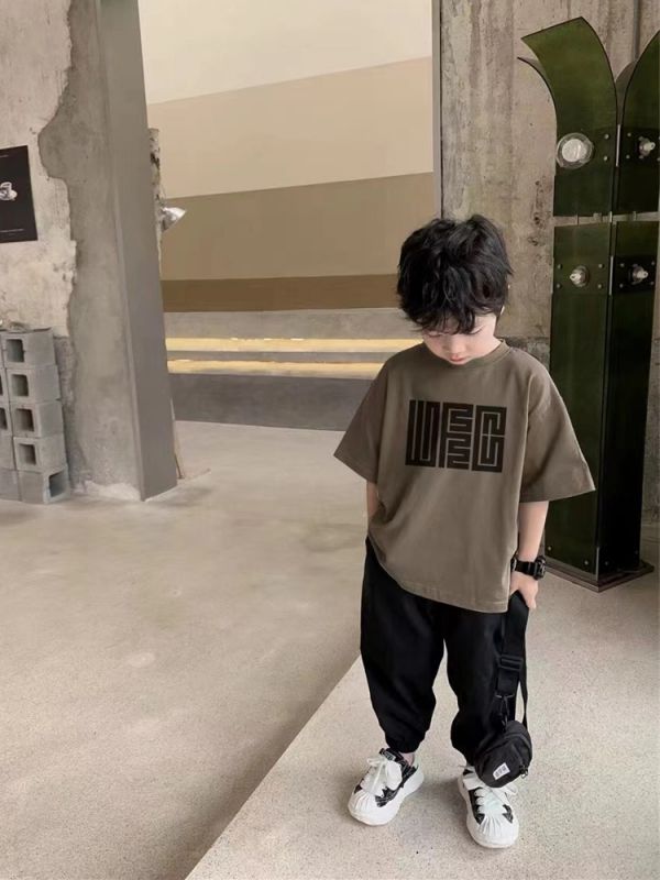 親子款個性印花寬版上衣 