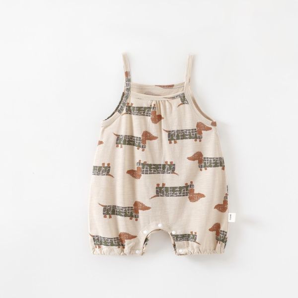 牛奶棉薄款彈力細肩連身裝 