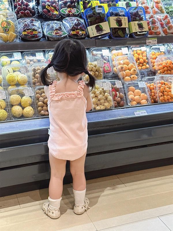 甜美可愛立體小花背帶包屁衣 