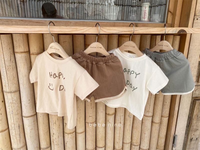 Happy day上衣+休閒短褲 