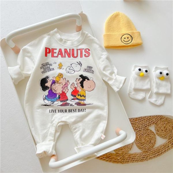 可愛卡通史努比/公主印花連身裝 