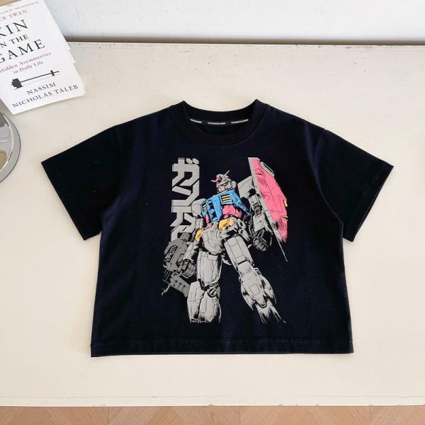 帥氣鋼鐵機器人印花T恤上衣 