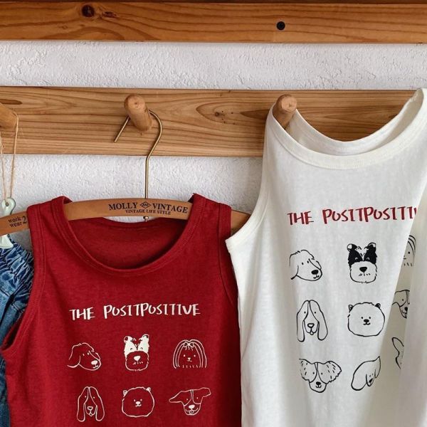 可愛狗狗印花夏季背心 