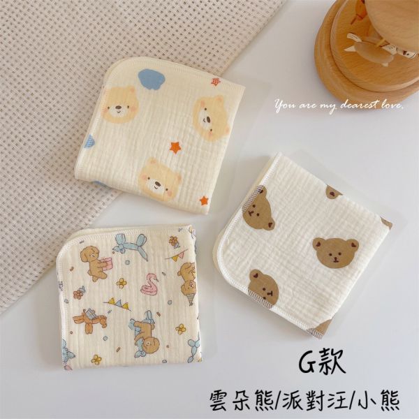 六層紗布棉超柔方巾(一套三入) 