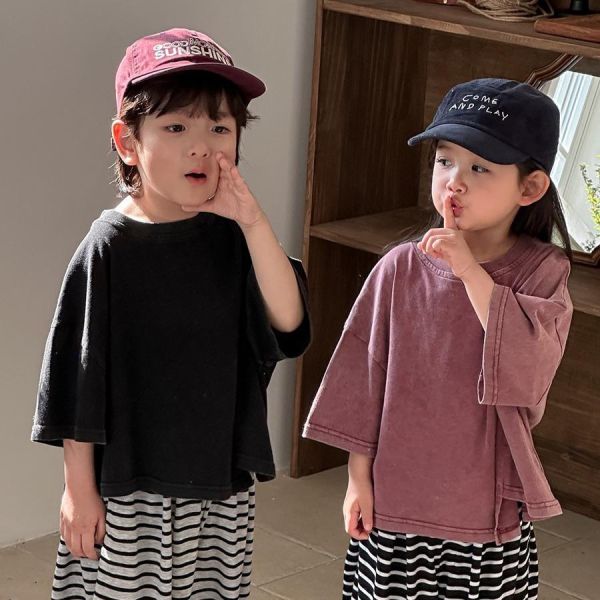 水洗刷舊款寬鬆上衣(4色) 