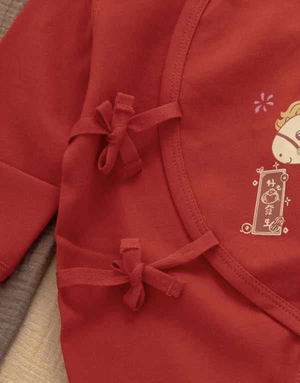 新生兒馬年新年純棉連身裝 