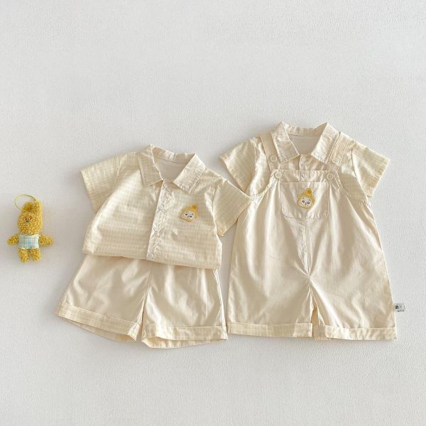 星星人格紋極簡襯衫/套裝/吊帶褲 