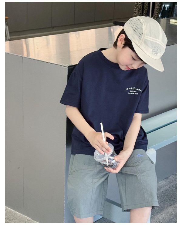 日系衝浪字母印花T恤上衣 