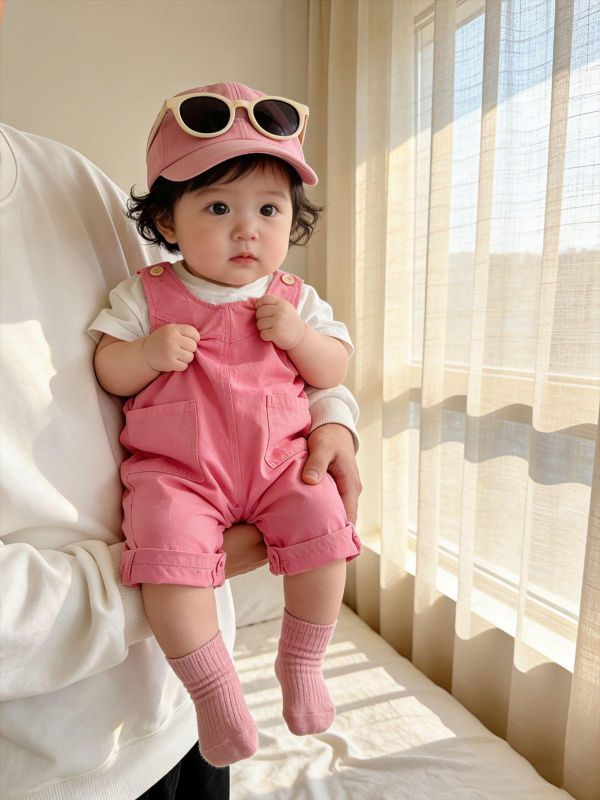 白T+糖果素色背袋連身褲套裝(3色) 