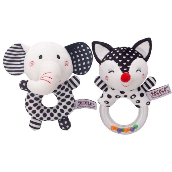 兒童早教大象/狐狸手搖套裝組 