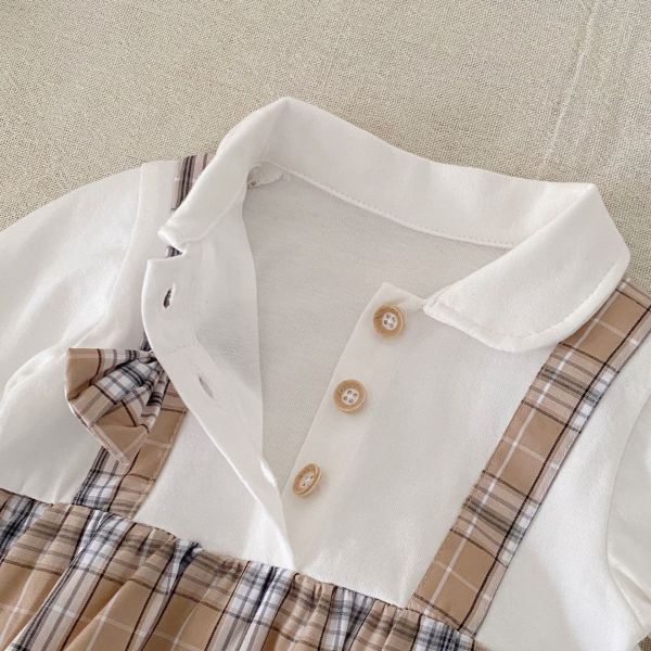 假兩件紳士寶寶包屁衣(含帽) 