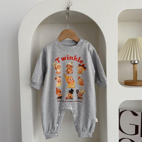 可愛星星人印花素色連身裝 