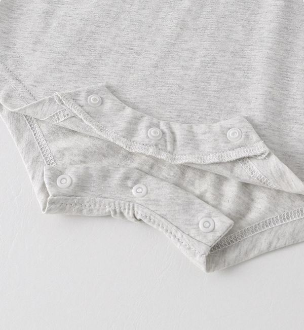 格子翻領狗狗單口袋包屁衣 