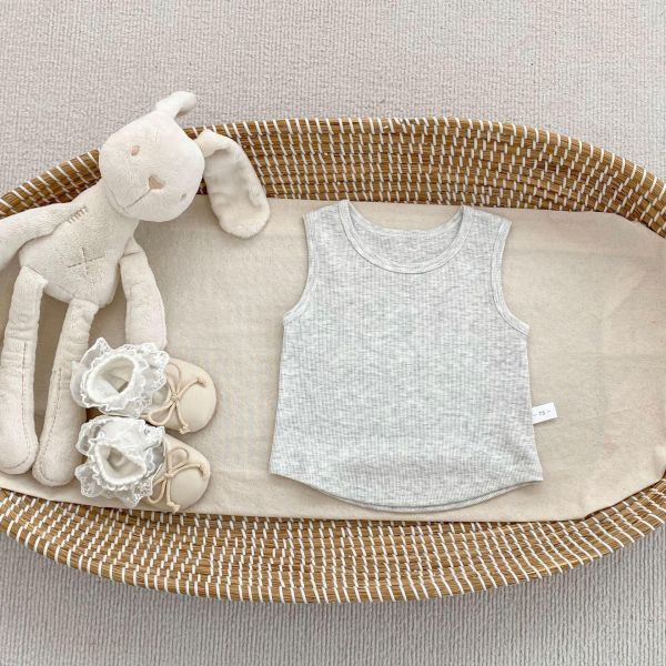 夏季糖果素色無袖彈力背心 