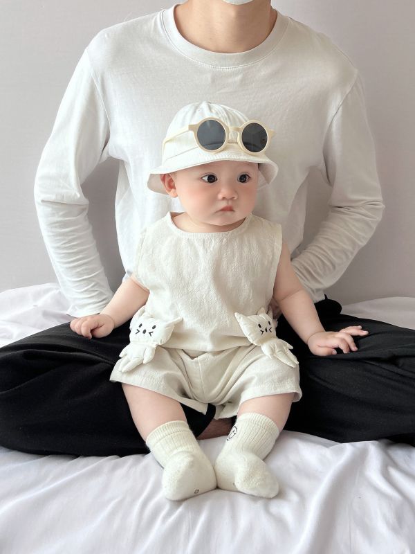 立體可愛貓咪娃娃背心套裝 