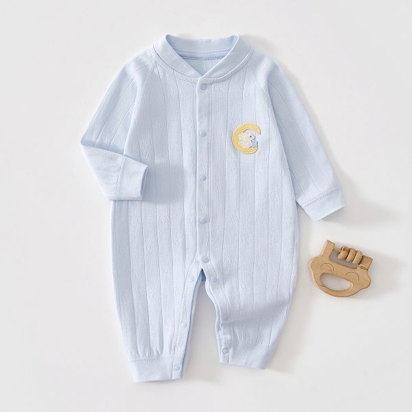 新生兒月亮兔子布標開釦連身裝(4色) 