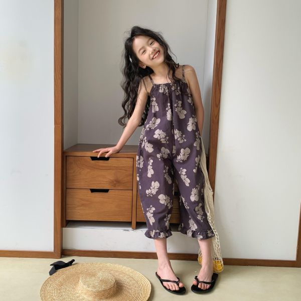 夏季渡假風碎花細肩連身裝 