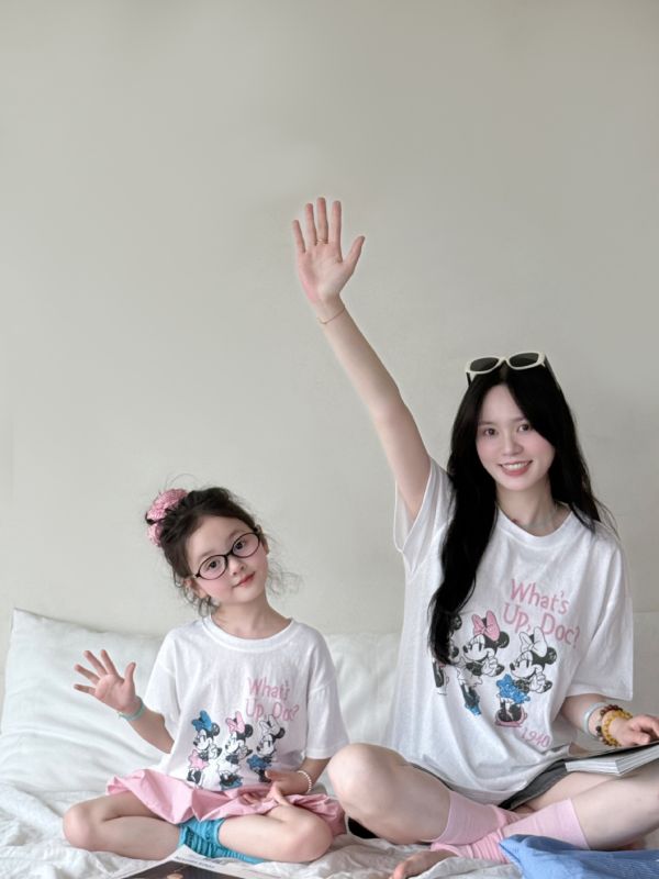 親子款米奇印花寬鬆上衣 
