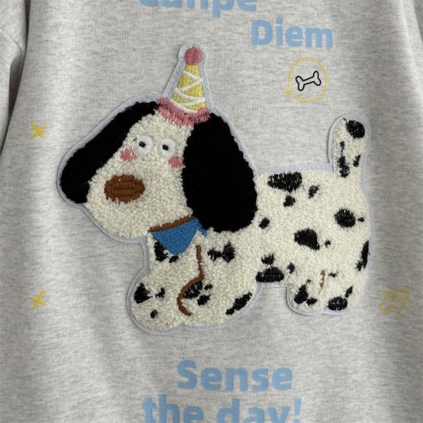 立體生日帽狗狗布標連身裝 