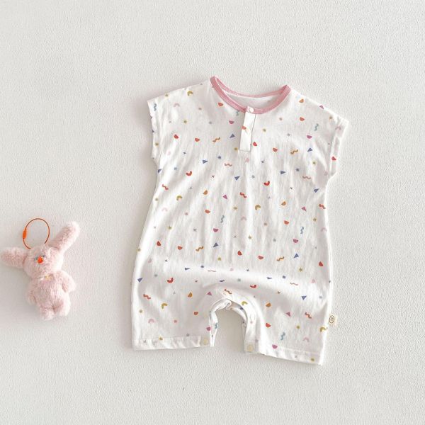 元氣滿版印花彈力連身裝 