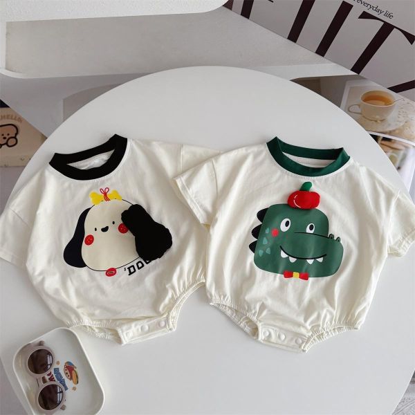 立體狗狗/恐龍可愛包屁衣(贈襪) 