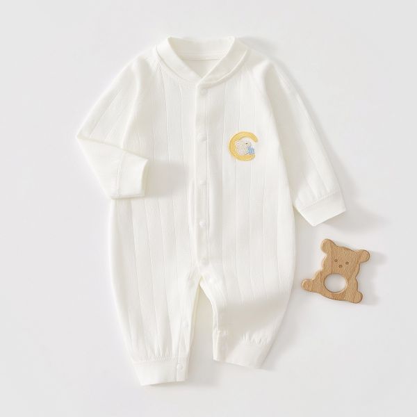 新生兒月亮兔子布標開釦連身裝(4色) 