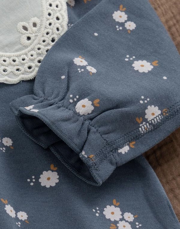 新生兒純棉小雛菊開釦連身裝 