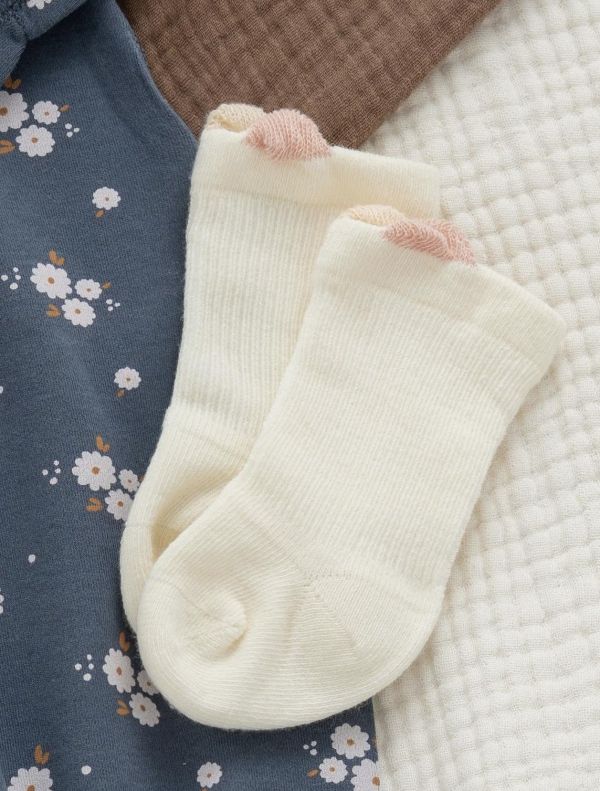 新生兒純棉小雛菊開釦連身裝 